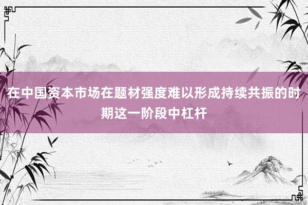在中国资本市场在题材强度难以形成持续共振的时期这一阶段中杠杆