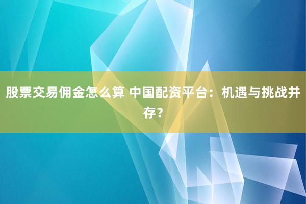 股票交易佣金怎么算 中国配资平台：机遇与挑战并存？