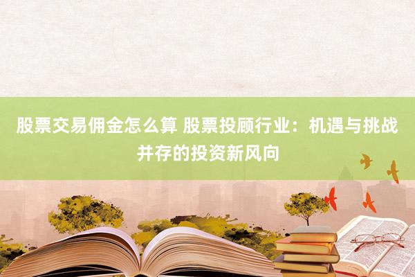 股票交易佣金怎么算 股票投顾行业：机遇与挑战并存的投资新风向